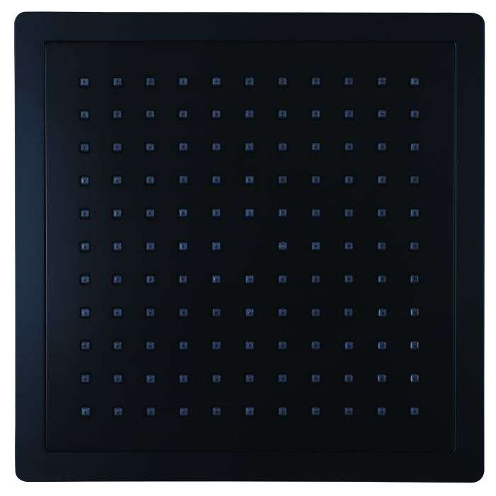 Gio Bella Matt Black Square ABS Shower Rose 200mm SH006-MB