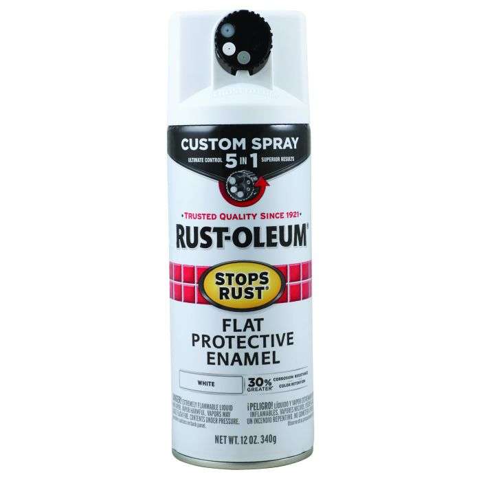 Rust-Oleum Flat White Spray Paint Stops Rust 5In1 340g