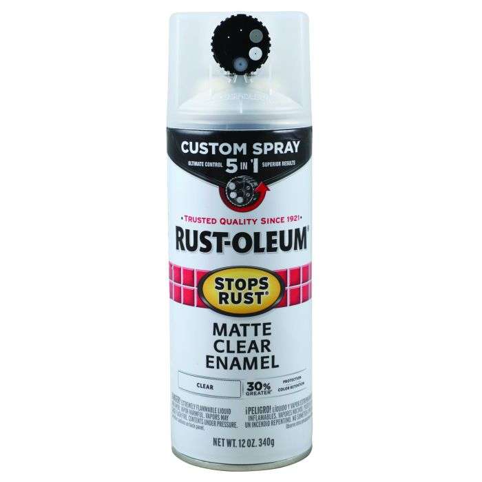 Rust-Oleum Clear Spray Paint Stops Rust 5In1 340g Matt