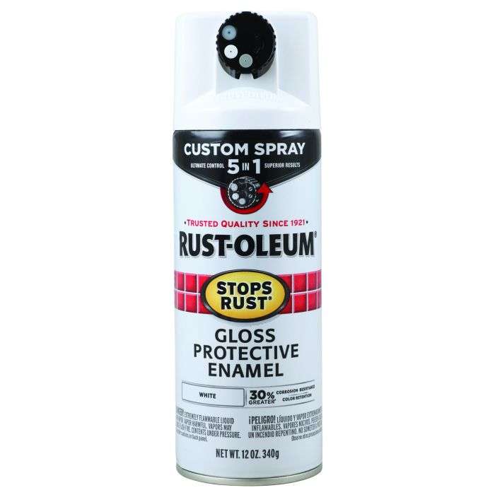 Rust-Oleum White Spray Paint Stops Rust 5In1 340g Gloss
