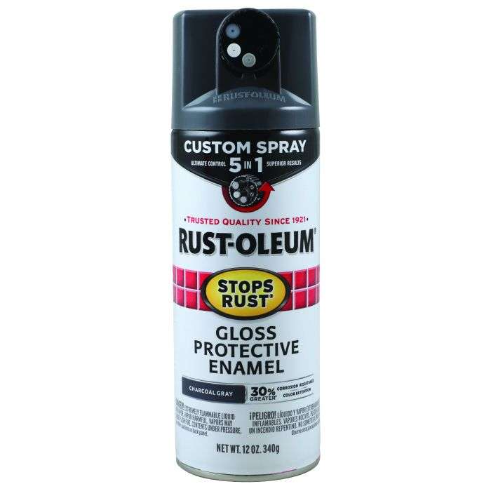 Rust-Oleum Charcoal Grey Spray Paint Stops Rust 5In1 340g Gloss