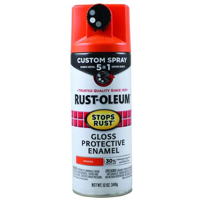 Rust-Oleum Orange Spray Paint Stops Rust 5In1 340g Gloss