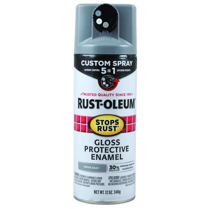 Rust-Oleum Smoke Grey Spray Paint Stops Rust 5In1 340g Gloss
