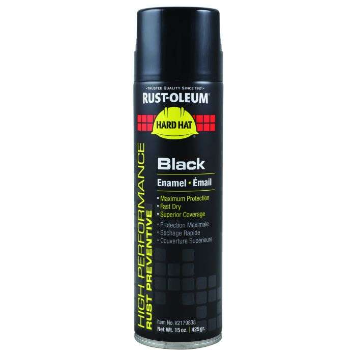 Rust-Oleum Gloss Black Spray Paint Hard Hat VS2100