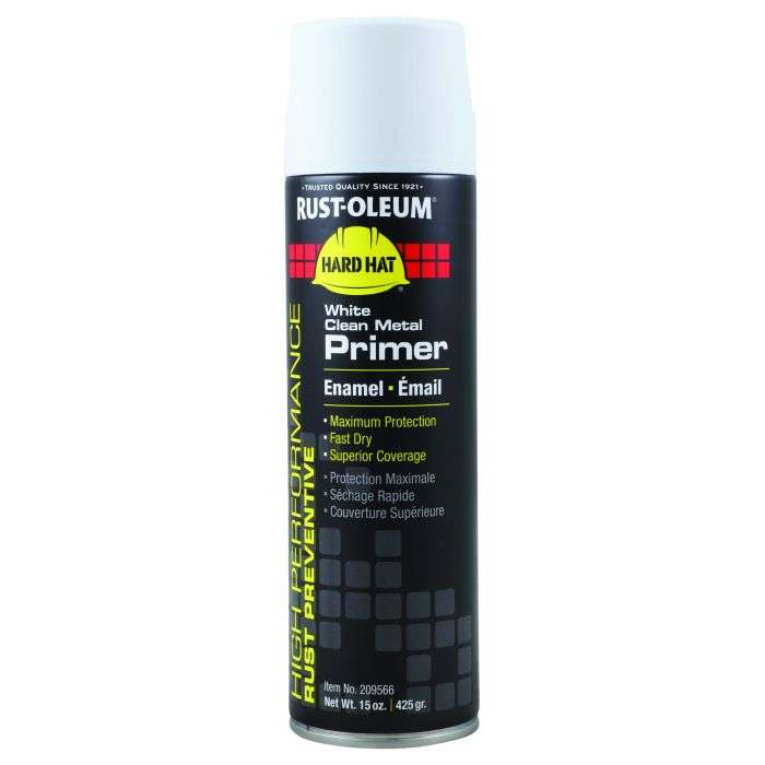 Rust-Oleum Primer Clean Metal White Spray Paint Hard Hat VS2100