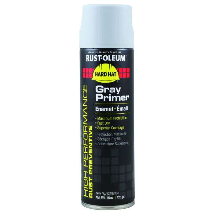 Rust-Oleum Primer Flat Grey Spray Paint Hard Hat VS2100