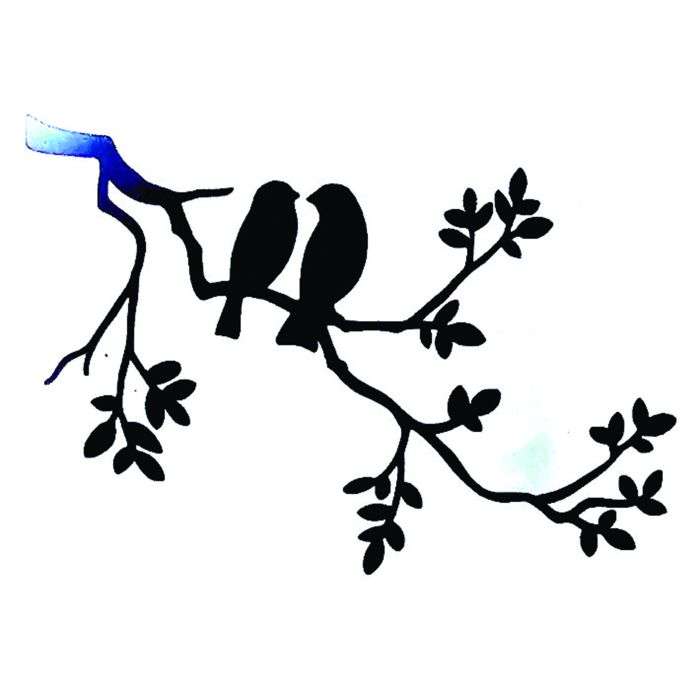 Unlimited Ideas Silver Vinyl Bird On Branch Sticker