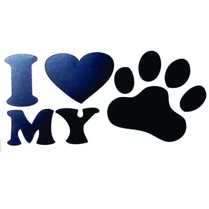 Unlimited Ideas Silver Vinyl I Love My Dog