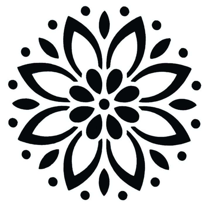 Unlimited Ideas Vinyl Bright Silver Flower Sticker