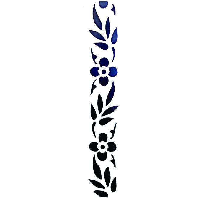 Unlimited Ideas Vinyl Silver Flower Sticker