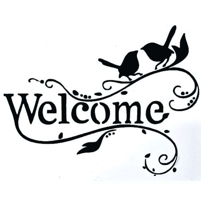 Unlimited Welcome Birds Stencil 230mm