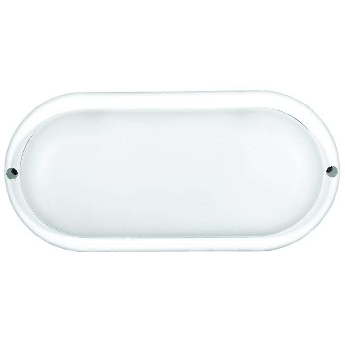 Major Tech White Oval Bulkhead LED Light 12w