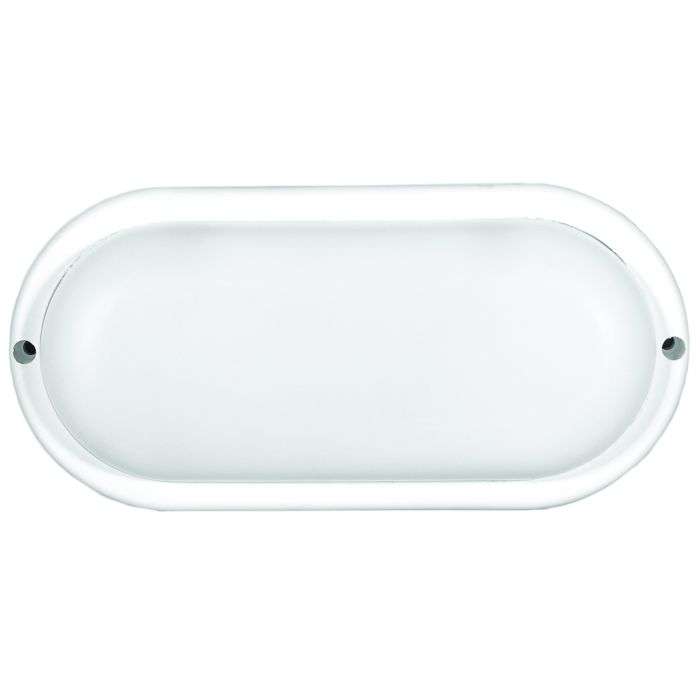 Major Tech White Oval Bulkhead LED Light 18w