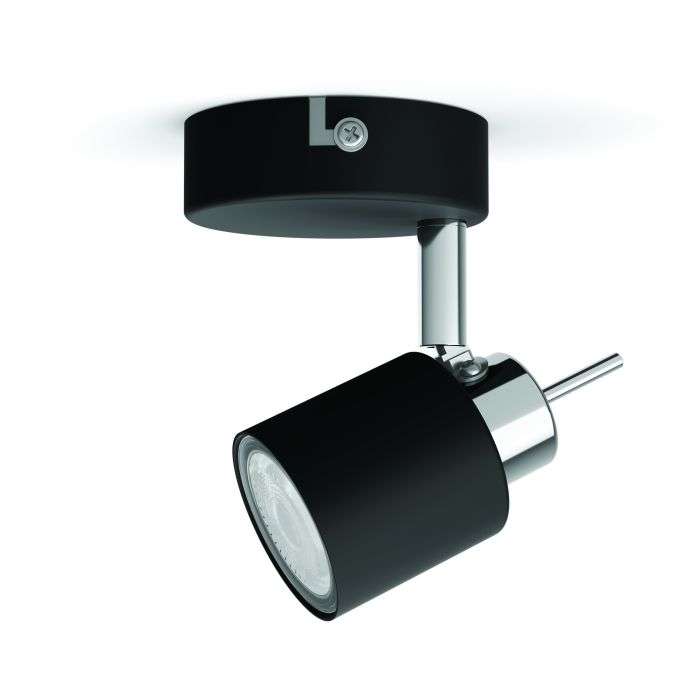 Philips Meranti Black 1 Light Spotlight