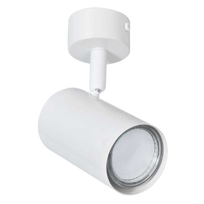 Bright Star White Matt 1 Light Spotlight
