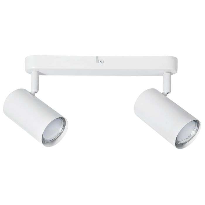 Bright Star White Matt 2 Light Spotlight