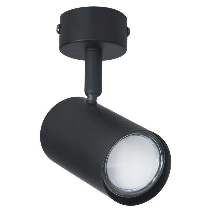 Bright Star Matt Black 1 light Spotlight