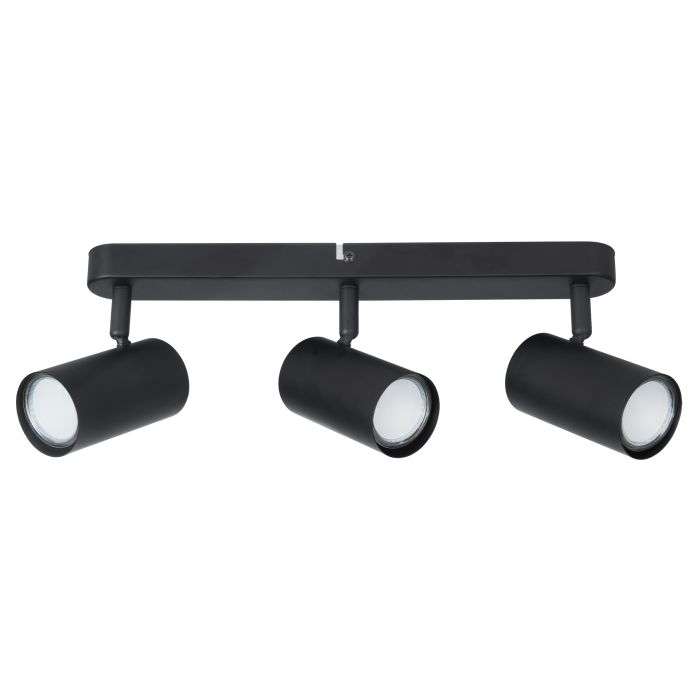 Bright Star Matt Black 3 Lights Spotlight
