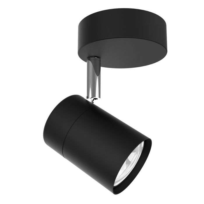 Bright Star Black Chrome 1 Light Spotlight