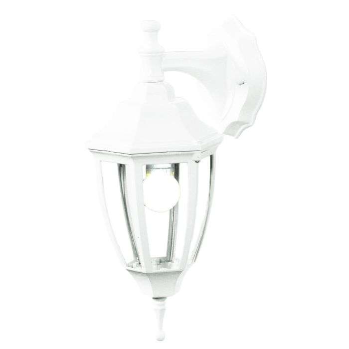 White Die Cast Aluminium 6 Panel Down Facing Lantern Light