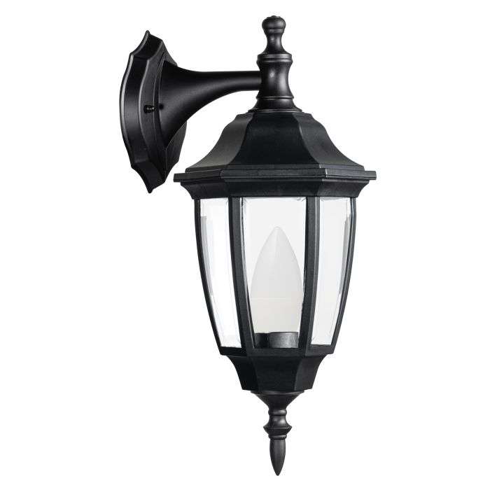 Bright Star Black Plastic 6 Panel Lantern Light