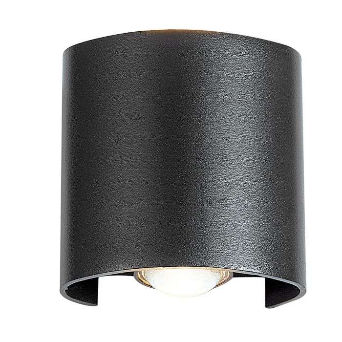 Bright Star Black Aluminium Lantern Light Up/ Down Facing LED 2W