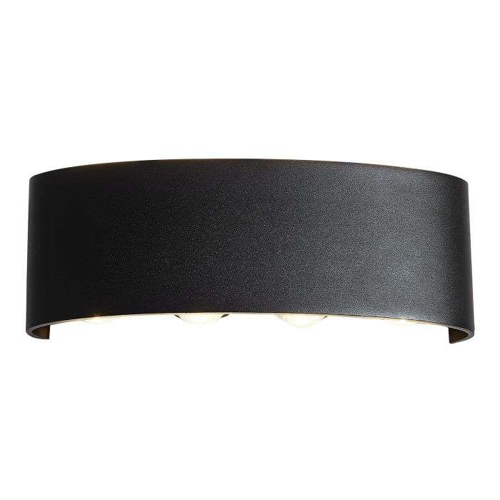 Bright Star Black Aluminium Lantern Light Up/Down Facing 8w LED
