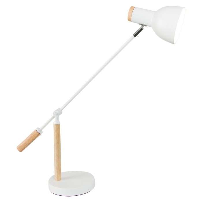 Bright Star White & Wood Table Light