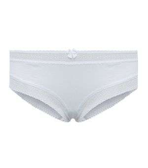 White Lace Trim Short Briefs/Ladies Underwear