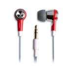 iFrogz Ear Pollution Ozone Red ans Silver Earphones