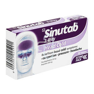 SINUTAB 3 WAY 10 TABLETS