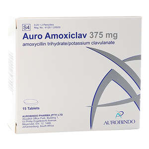 AURO-AMOXICLAV  375MG 15 TABLETS