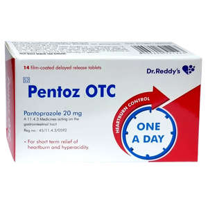 PENTOZ 20MG 14 OTC TABLETS