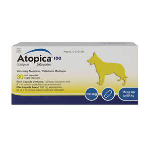 ATOPICA 100MG SOFT CAPS FOR DOG @30 TAB