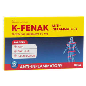 K-FENAK ANTI INFLAMMATORY 15 TABS