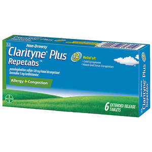 CLARITYNE PLUS REPETABS 6 TABLETS