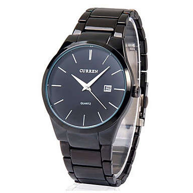 Men's  Curren Dress Watch Calendar Steel Band