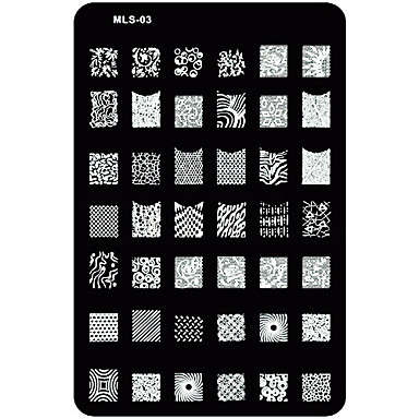 Nail Art Stamping/Stamper Image Template Plate Nail Stencils/Molds for Acrylic Nail Tips MLS Series