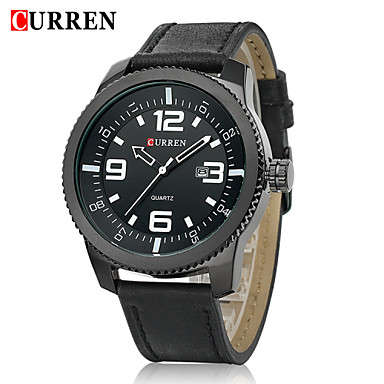 CURREN® Men¿s Army Design Military Watch Calendar Japanese Quartz Leather Strap Cool Watch Unique Wa
