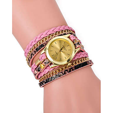 Women's Leopard Grain Woven Luxury Brand Quartz Wristwatch