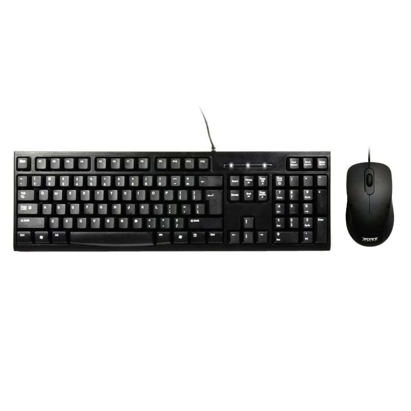 PORT DESIGN COMBO WIRED MOUSE + KEYBOARD - BLACK | 900900-US