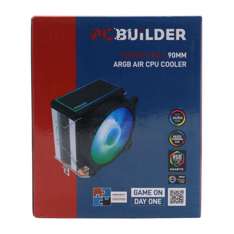 PCBUILDER ZEPHYR CHILL 90MM ARGB AIR CPU COOLER | PCB-CA-ZEPHYR-C90