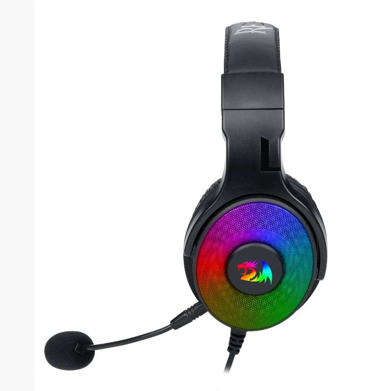 REDRAGON OVER-EAR PANDORA USB (POWER ONLY)|AUX (MIC AND HEADSET) RGB GAMING HEADSET - BLACK | RD-...