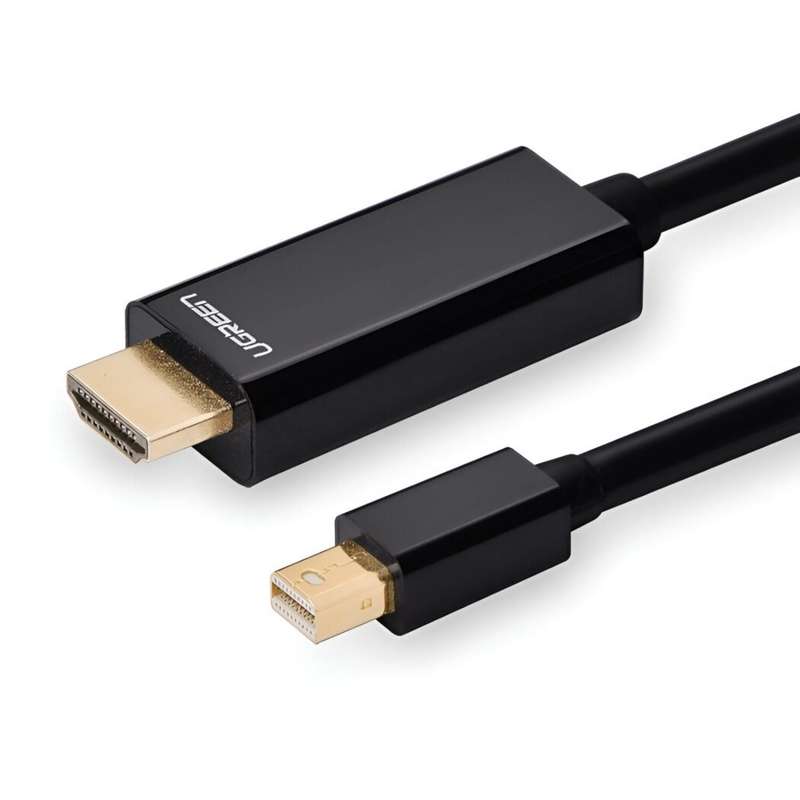 UGREEN MINI DISPLAYPORT MALE TO 4K@30HZ HDMI CABLE 1.5M - BLACK | MD101-20848