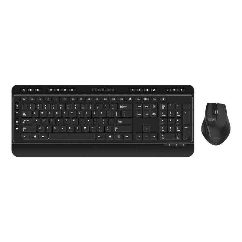 PCBUILDER ALPHA SILENT WIRELESS KEYBOARD AND MOUSE COMBO | PCB-KBC-ALPHA-US