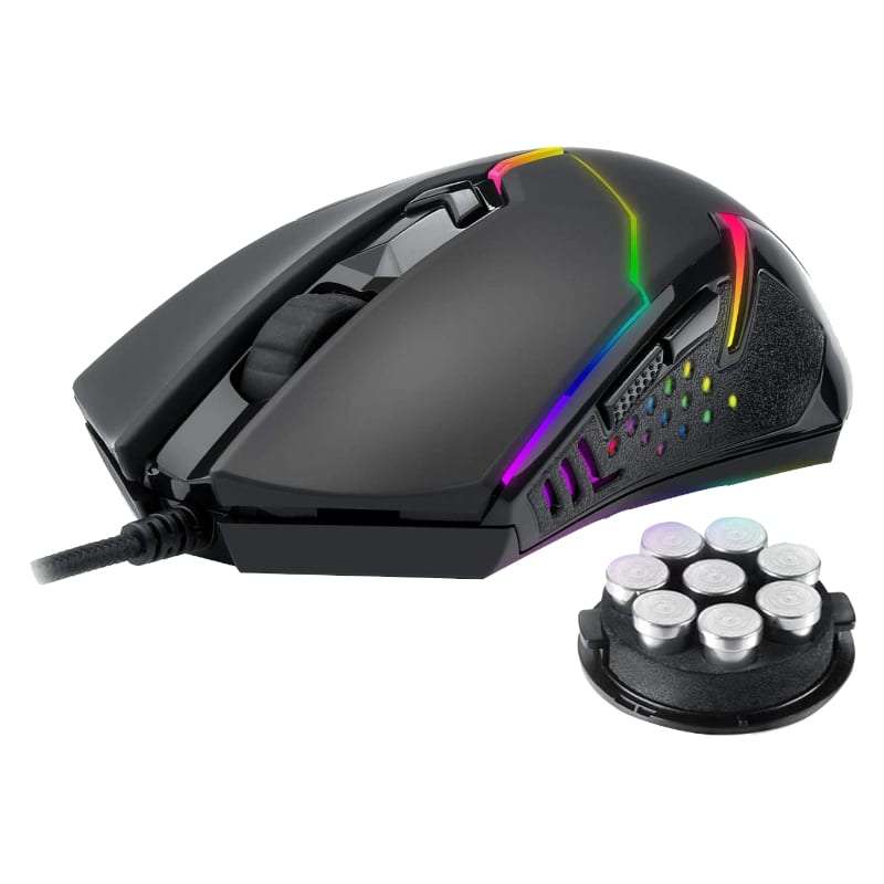REDRAGON CENTROPHORUS 7200DPI RGB GAMING MOUSE - BLACK | RD-M601-RGB