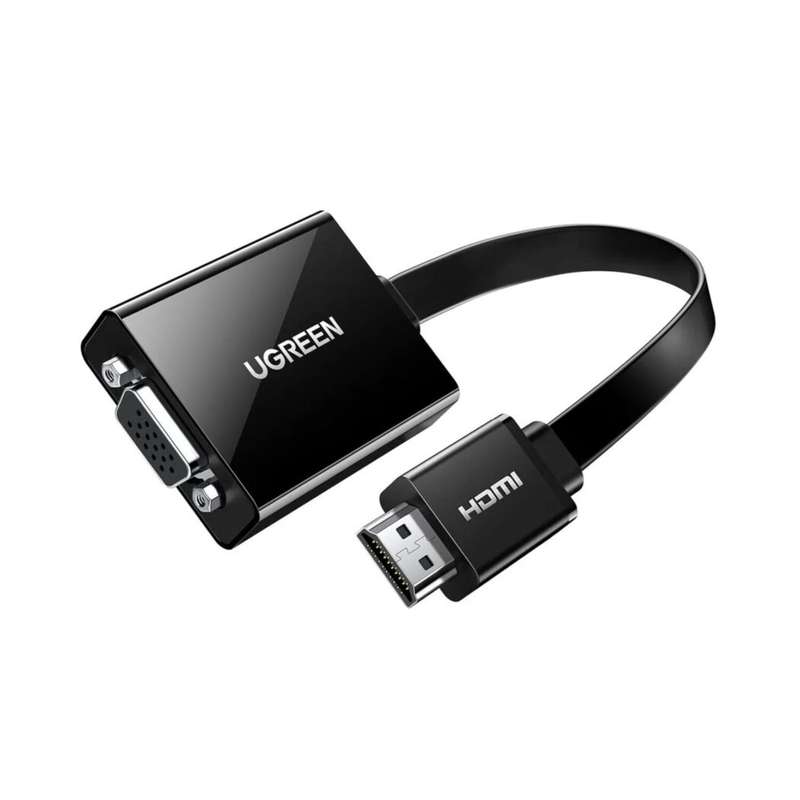 UGREEN HDMI TO VGA ADAPTER, WITH 3.5MM AUDIO AND POWER PORT - BLACK | MM103-40248