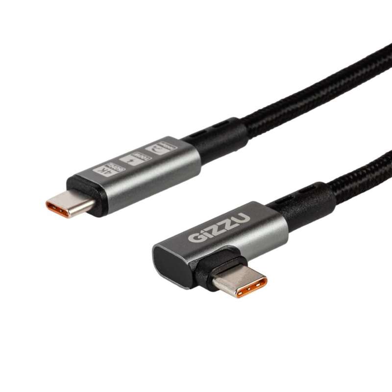 GIZZU 100W 10GBPS TYPE-C ANGLED 1M CABLE | GCPCC10010G90-01
