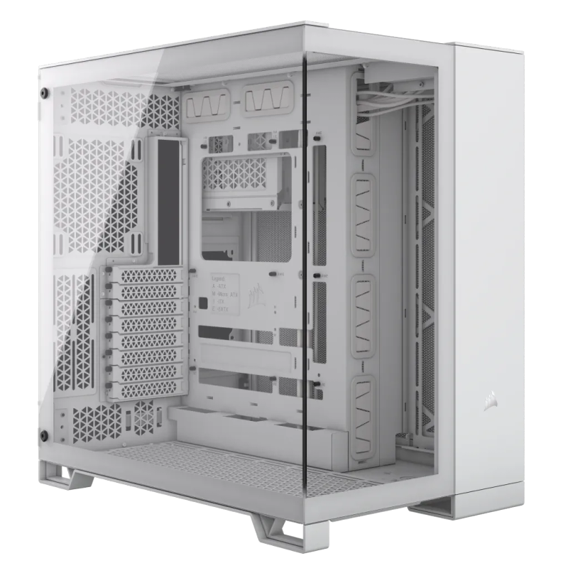 6500X Mid-Tower White Dual Chamber Pc Case; 2X 3.5'' 2X 2.5'' Drive Bays; Up To 360Mm Radiator Co...