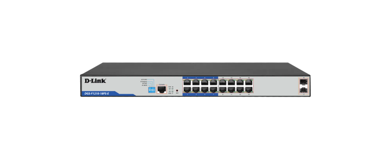 D-Link Consumer 16 Poe 10 100 1000 Ports + 2 Gigabit Sfp Ports Long Range Smart Switch 150W Total...